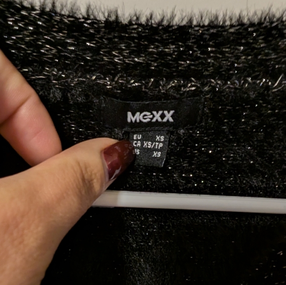 MEXX Furry Black & Silver Super Soft Cardigan - Picture 3 of 3